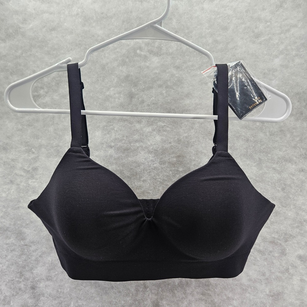 truekind Black Wireless Comfort Shaping Bra Everyday Support L‎